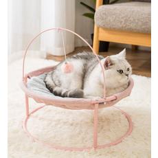 with 貓咪超細纖維吊床, 粉彩粉紅色