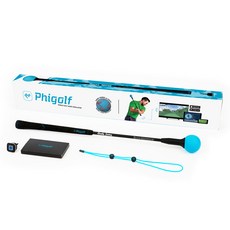 Phigolf 1 家用螢幕高爾夫揮桿練習器, 黑色 + 藍色
