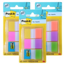 3M Post-it 利貼 抽取式標籤 6色, 60張, 3組