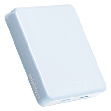미니덕트 맥세이프 미니 고속 무선보조배터리 4000mAh, mi200DT, 스카이 블루