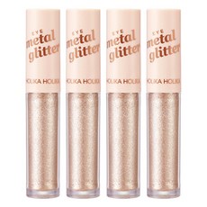 HOLIKA HOLIKA 金屬珠光眼影蜜, 10 Sunshine, 4支