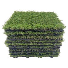 Lomani 樂嫚妮 塑木仿秋草拼接地板 0.25坪, 綠色, 9件