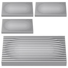 리버그린 물빠짐 소프트 비누 받침대, 그레이, 4개