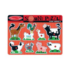 Melissa&Doug 瑪莉莎 聲音拼圖 農場動物, 1組, 8