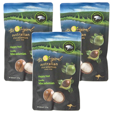 Macadamias Australia 帶殼夏威夷豆 香草, 香脆堅果，保留果仁原始香氣, 225g, 3包