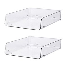 Winprice 文件檔案收納盒 基本型 2個, 透明色, 1層
