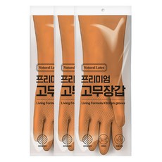 Saenghwalgongsik 左右手通用乳膠手套組, 中(M), 棕色, 3套