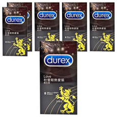 durex 杜蕾斯 熱愛裝衛生套 王者型, 8入, 6盒