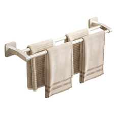 Home&Co 無鑽孔黏貼式浴室雙層毛巾架, 陶瓷白