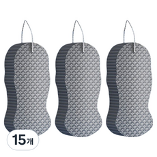 원이네 소프트 클렌징 때밀이 스펀지, 그레이, 1개입, 15개