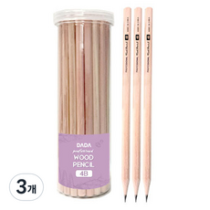 DADA Natural Wood簡約鉛筆 4B 30入, 3個, 單一顏色