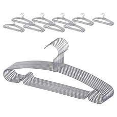 코멧 코팅 논슬립 옷걸이, 그레이, 100개