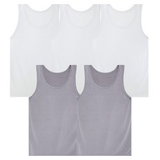 TERAWOOD 男士涼感人造絲背心5件組