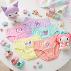 Premiet farm 女童款三麗鷗圖案可愛三角內褲 5件組