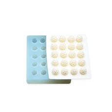 moldB 20格迷你草莓造型香膏矽膠模具, 單色
