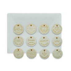 模具 B 復古標籤 12 球矽膠模具, 單色