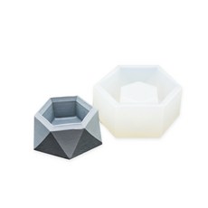 MOLDB 六角花盆 1孔 手工矽膠模具 單品 1入, 單一顏色