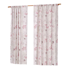 Cotton Field 棉花田傢飾 穿掛兩用落地遮光窗簾, 花漾印花
