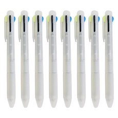 Mungudam 三色筆 8入, 黑色 + 藍色 + 紅色 + 螢光黃(四色筆), 1套