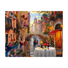 創彩 5D鑽石畫 40x30cm, 湖邊風景, 1個