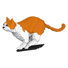 JEKCA 奔跑的紅色鯖魚虎斑貓積木, 混合色, 1個