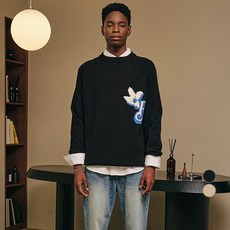 Brooklynmuseum 男款 BKM 花朵毛衣