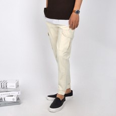 GUYSTORY 男款彈力鬆緊帶工裝褲