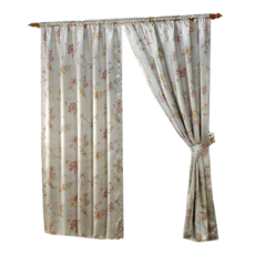 Cotton Field 棉花田傢飾 穿掛兩用落地遮光窗簾 多莉印花