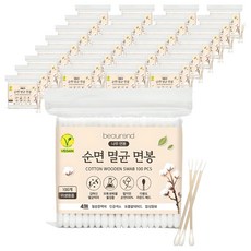 뷰렌드 비건 멸균 나무 면봉, 100개입, 80개