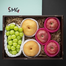 좋은하루 산지직송 과일 선물세트 실속 A 사과 + 배 + 샤인머스캣, 1세트, 2.4kg