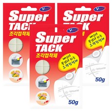 Vtech 떼었다 붙였다 하는 조각 접착제 화이트, 3개