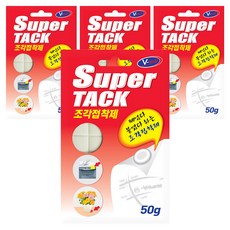 V-tech 照片道具固定用塊狀黏著劑 白色, 4個