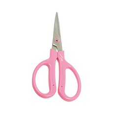 Silky 喜樂 手工藝專用剪刀 附止滑齒 刀刃防滑溝槽設計 適合剪切鐵絲 辦公室事務, 粉紅色, 1支