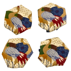 J&N 椅腳套 16個 表布材質:100%棉, 6 x 6cm, 日式和風鶴圖騰, 1組