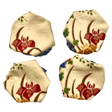 J&N 日式月亮圖騰椅腳套, 16個一組, 尺寸6x6, 100%棉表布, 6 x 6cm, 米藍色, 1組