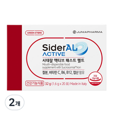 그린스토어 시데랄 액티브 패스트 멜트, 2개, 32g