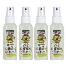 小不叮 培寶 抗菌草本驅蚊雙效噴霧 升級版全家人用 4瓶, 100ml