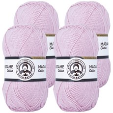 DIKTAS Madame Cotton棉質混紡毛線 2入, 33.嬰兒粉紅色, 4個