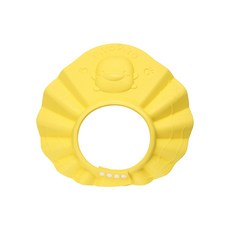 PiYOPiYO 黃色小鴨 波浪調節隔水帽 四段鈕扣調節 質地柔軟 具有彈性, 黃色, 1個