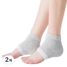 Steady All 撞色後腳跟龜裂護理短襪 麻灰色, 2個, 30g, 2入