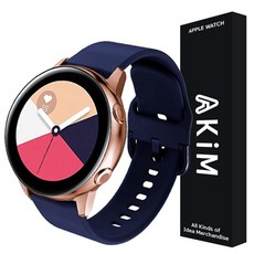 아킴 호환 시그니처 실리콘 스트랩 20mm, 네이비, 1개