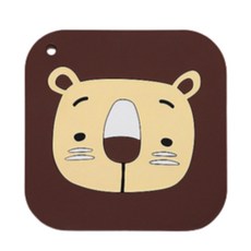 多功能可愛角色杯墊 砂鍋墊 熊, 1個