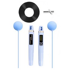 升級版 快充跳繩/計數跳繩 跳繩 + 大球 + 繩子 + 負重 + Type-C充電線 + 彩盒, 1組, 藍色