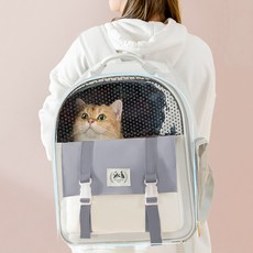 요기쏘 반려동물 송송 백팩 이동 가방, 그레이, 1개