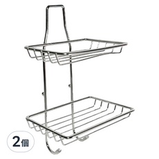 免釘 不鏽鋼雙層肥皂 菜瓜布架 空間大利用 用途廣 好收納, CHN546, 2個