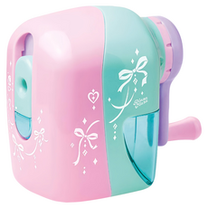 SONiC 自動退筆手動削鉛筆機 適用於圓形、六角形和三角形鉛筆 半透明款式, 粉綠, 1個