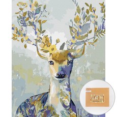 아트조이 DIY 명화 그리기 세트 40 x 50 cm 세로형, 미라클 꽃사슴, 1개