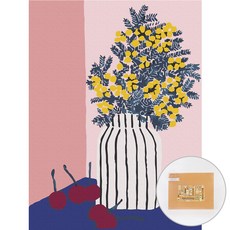 ARTJOY DIY繪畫畫作 40*30cm, 含羞草櫻桃, 1個