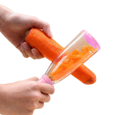 Jayoo990 雙手削皮器, 1個, 粉色