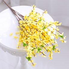 행복한마을 조화 개나리, 혼합 색상, 1개